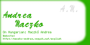 andrea maczko business card